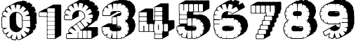 Пример написания цифр шрифтом Neck Candy