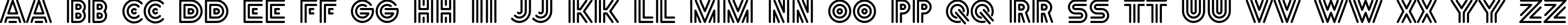 Пример написания английского алфавита шрифтом Neonic