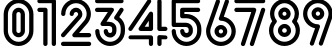 Пример написания цифр шрифтом Neonic