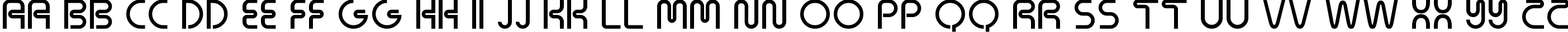 Пример написания английского алфавита шрифтом Neons