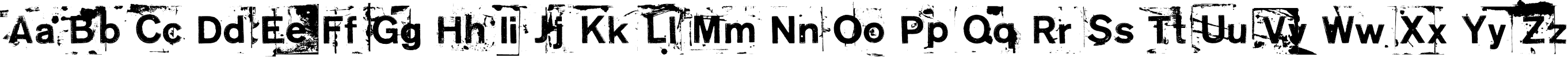 Пример написания английского алфавита шрифтом NeoPrint M319