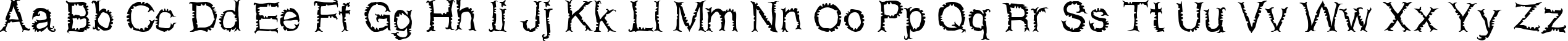 Пример написания английского алфавита шрифтом Netherworld