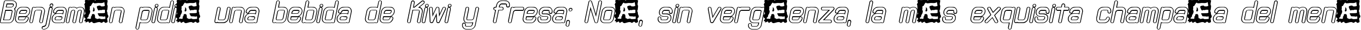 Пример написания шрифтом Neural Outline BRK текста на испанском