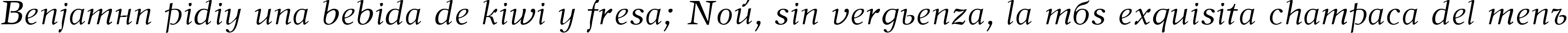 Пример написания шрифтом New Journal Italic:001.001 текста на испанском