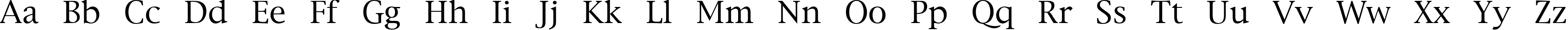 Пример написания английского алфавита шрифтом New York Plain:001.003