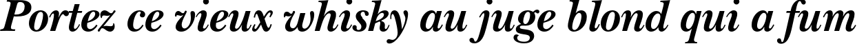 Пример написания шрифтом NewBaskervilleC Bold Italic текста на французском