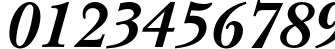 Пример написания цифр шрифтом NewBaskervilleC Bold Italic