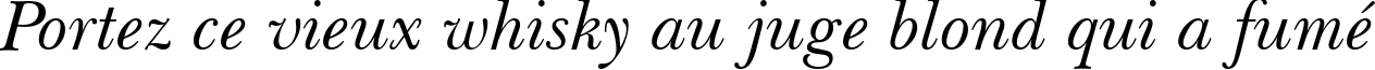 Пример написания шрифтом New Baskerville Italic BT текста на французском