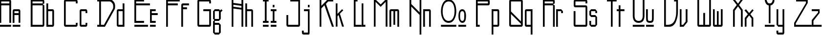 Пример написания английского алфавита шрифтом NewDeli