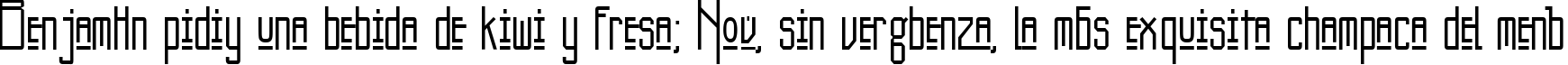 Пример написания шрифтом NewDeli текста на испанском