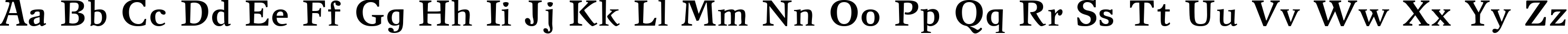 Пример написания английского алфавита шрифтом NewJournalCTT Bold