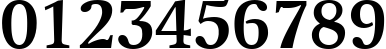 Пример написания цифр шрифтом NewJournalCTT Bold