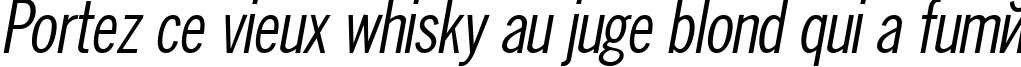 Пример написания шрифтом NewsCondensed Oblique текста на французском