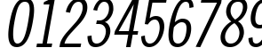 Пример написания цифр шрифтом NewsCondensed Oblique