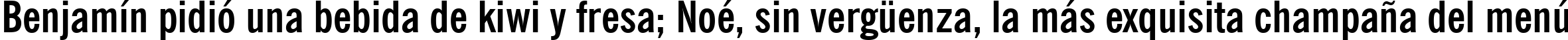Пример написания шрифтом News Gothic Bold Condensed BT текста на испанском