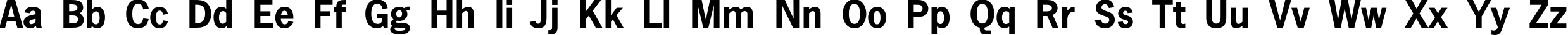 Пример написания английского алфавита шрифтом NewsPaperC Bold