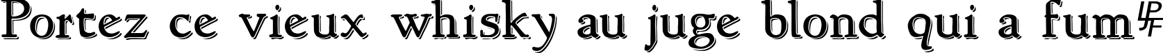 Пример написания шрифтом NewStyle Embossed текста на французском