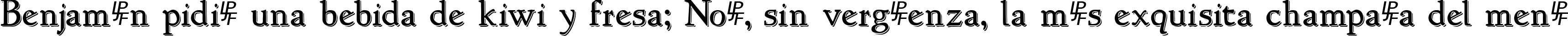 Пример написания шрифтом NewStyle Embossed текста на испанском