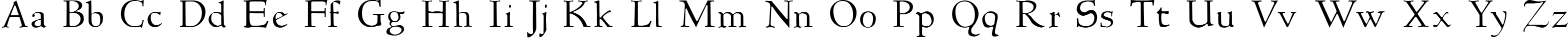 Пример написания английского алфавита шрифтом NewStyleLight