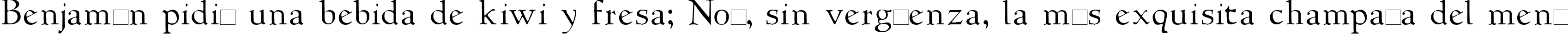 Пример написания шрифтом NewStyleLight текста на испанском