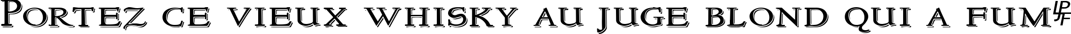 Пример написания шрифтом NewStyleSmallCaps Embossed текста на французском
