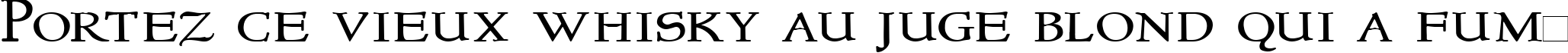 Пример написания шрифтом NewStyleSmallCaps текста на французском