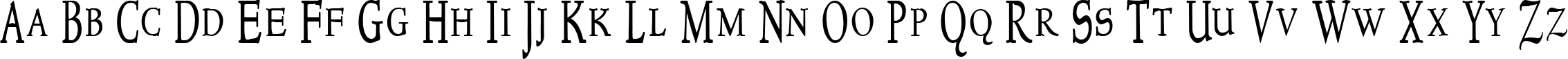 Пример написания английского алфавита шрифтом NewStyleTitlingCondensed