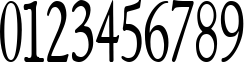 Пример написания цифр шрифтом NewStyleTitlingCondensed