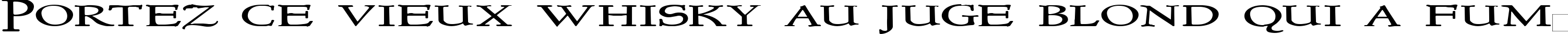 Пример написания шрифтом NewStyleTitlingWide текста на французском