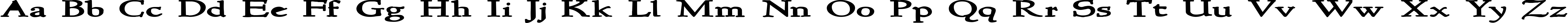 Пример написания английского алфавита шрифтом NewStyleWide Bold
