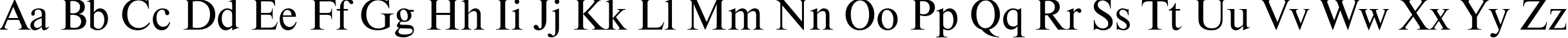 Пример написания английского алфавита шрифтом NewtonC