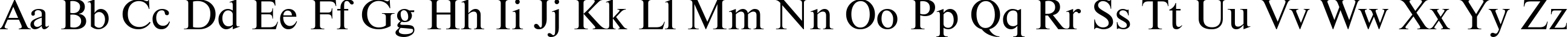 Пример написания английского алфавита шрифтом NewtonCTT