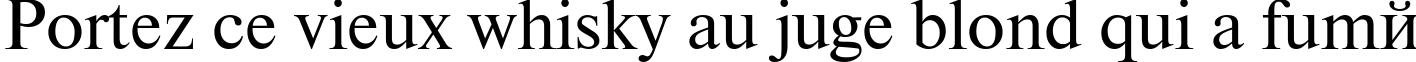 Пример написания шрифтом NewtonCTT текста на французском