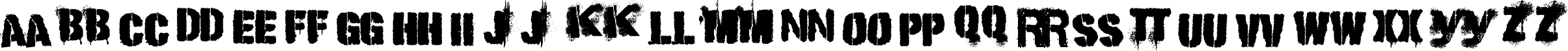 Пример написания английского алфавита шрифтом NewUnicodeFont