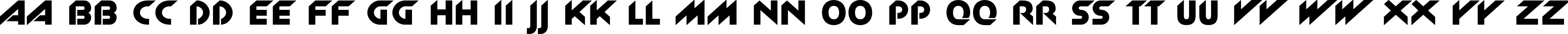 Пример написания английского алфавита шрифтом NewZelek