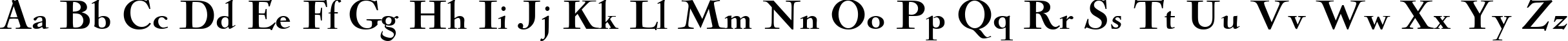 Пример написания английского алфавита шрифтом NicolasCocTBla