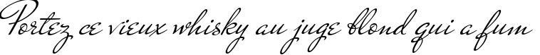 Пример написания шрифтом Nicoletta script текста на французском