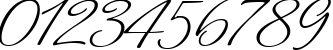 Пример написания цифр шрифтом Nicoletta script