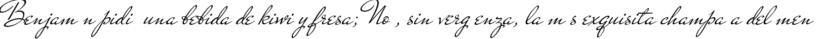 Пример написания шрифтом Nicoletta script текста на испанском