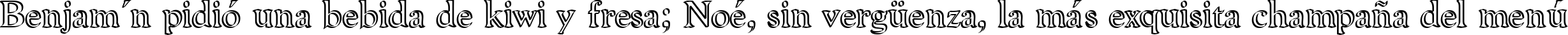 Пример написания шрифтом Niew CroMagnon Callig текста на испанском