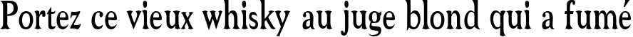 Пример написания шрифтом Niew CroMagnon Narrow текста на французском