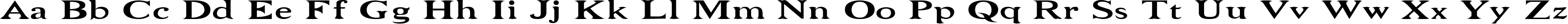 Пример написания английского алфавита шрифтом Niew CroMagnon Wide