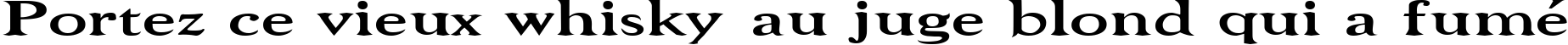 Пример написания шрифтом Niew CroMagnon Wide текста на французском