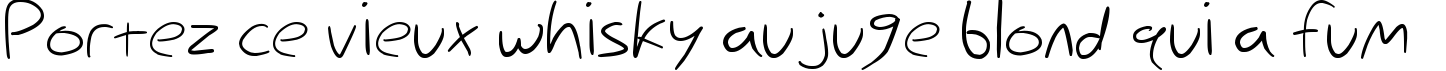 Пример написания шрифтом Nihilschiz Handwriting текста на французском