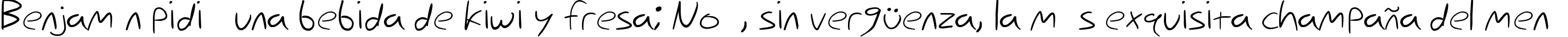 Пример написания шрифтом Nihilschiz Handwriting текста на испанском