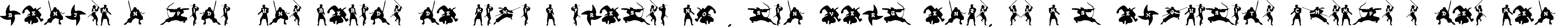 Пример написания шрифтом Ninjas текста на испанском