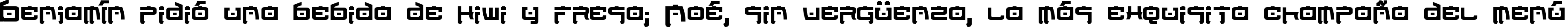 Пример написания шрифтом Nippon Tech Bold текста на испанском