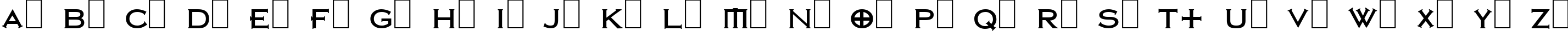 Пример написания английского алфавита шрифтом Nirvana Roman