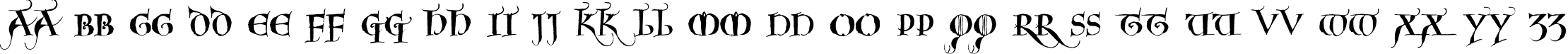 Пример написания английского алфавита шрифтом NoelBlack