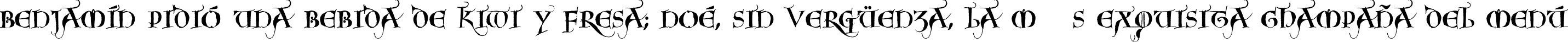 Пример написания шрифтом NoelBlack текста на испанском